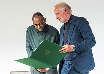 Fiston Mwanza Mujila, Stadtrat Günter Riegler