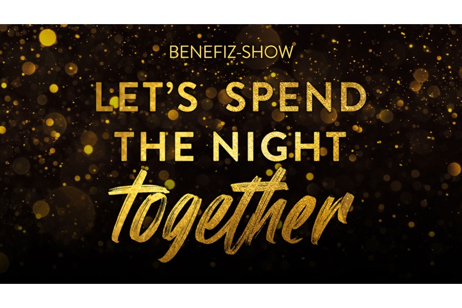 Let's spend the night togehter in goldener Schrift auf dunklem Hintergrund